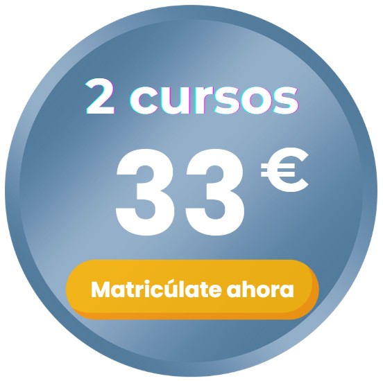 Pack 2 cursos por 33€