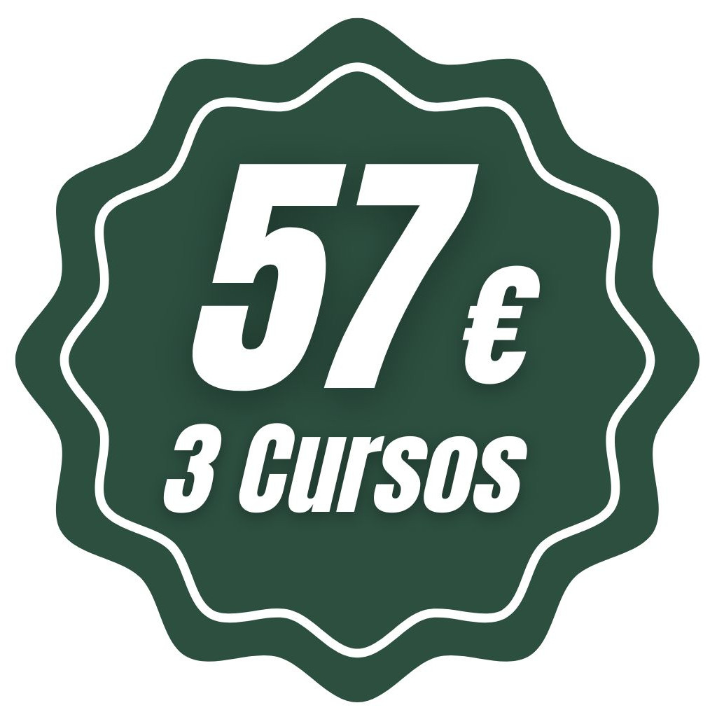 3 CURSOS = 57€