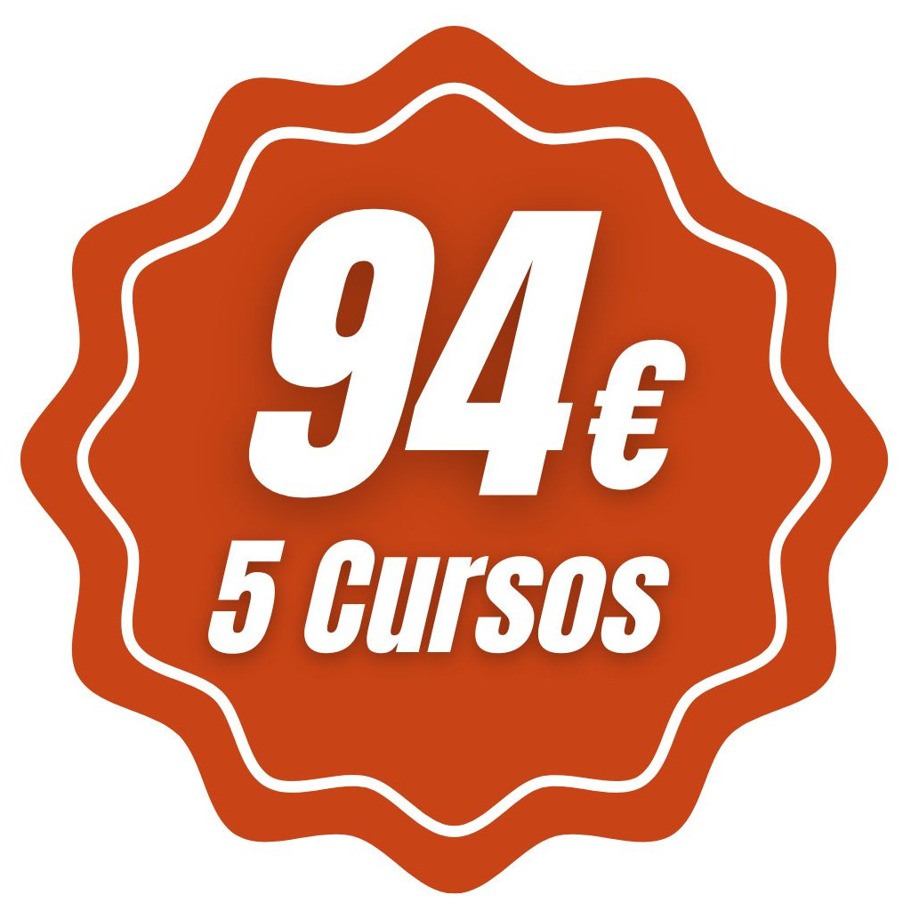 5 CURSOS = 94€