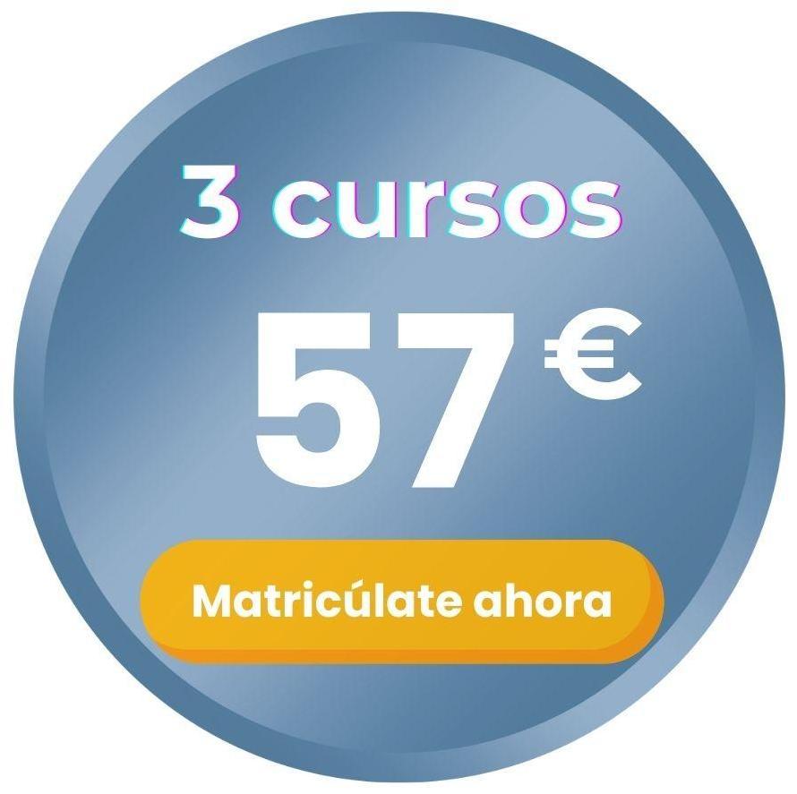 Pack 3 cursos por 57€