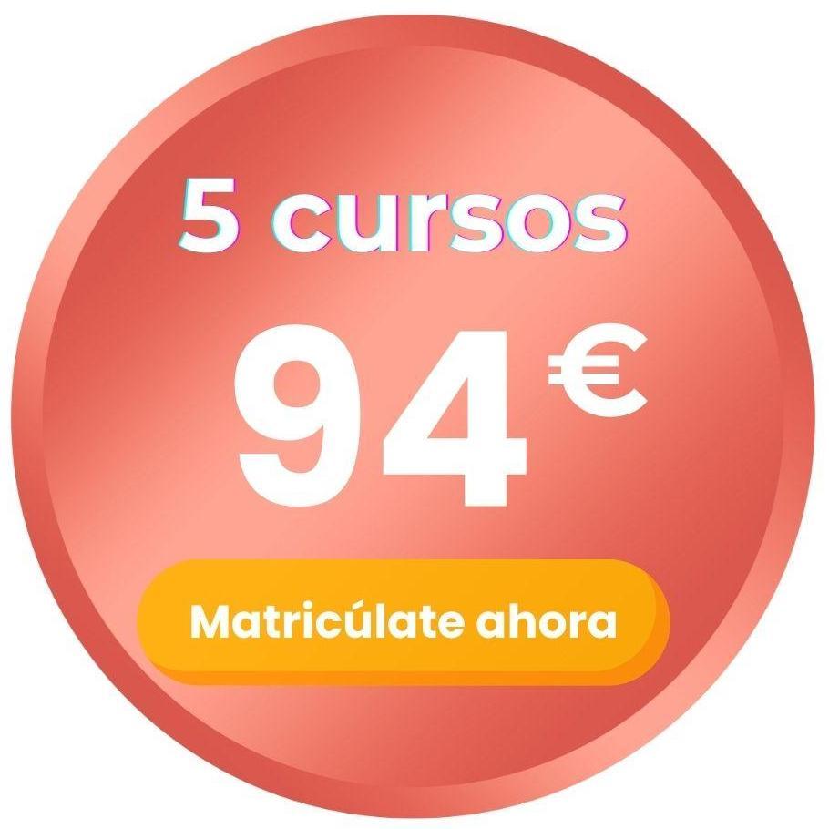 Pack 5 cursos por 94€